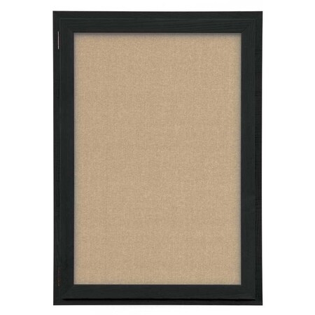 United Visual Products Outdoor Enclosed Combo Board, 72"x36", Black Frame/Blue & Cinnabar UVCB7236ODB-BLUE-CINNABA